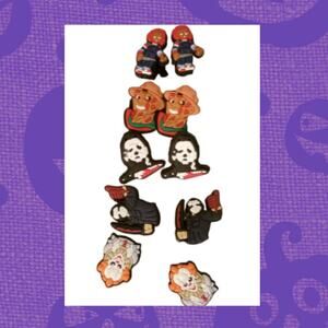 10 Piece Halloween Horror Movie Shoe charms
